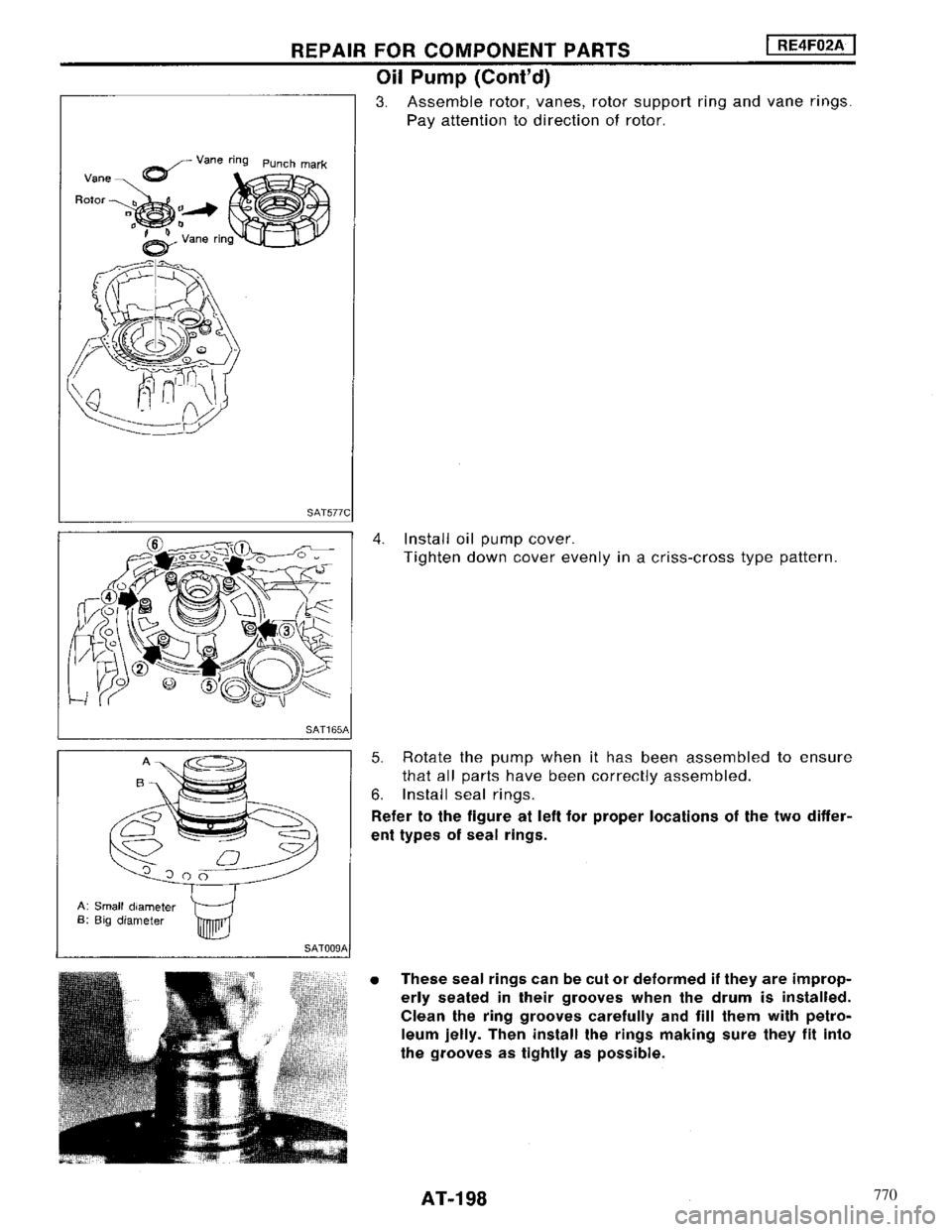 NISSAN MAXIMA 1994 A32 / 4.G Automatic Transaxle Workshop Manual 770 