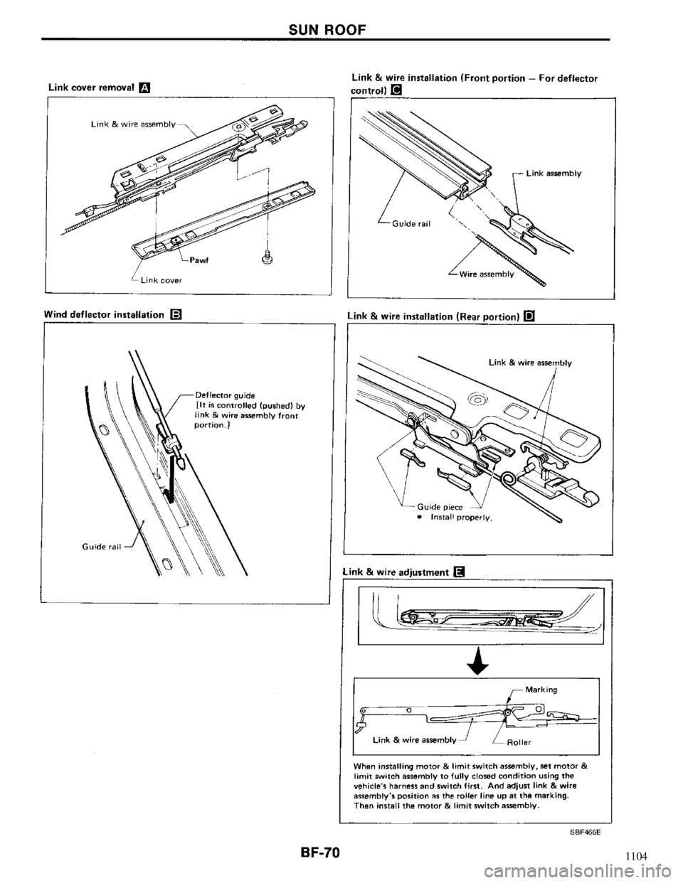 NISSAN MAXIMA 1994 A32 / 4.G Body Workshop Manual 1104 