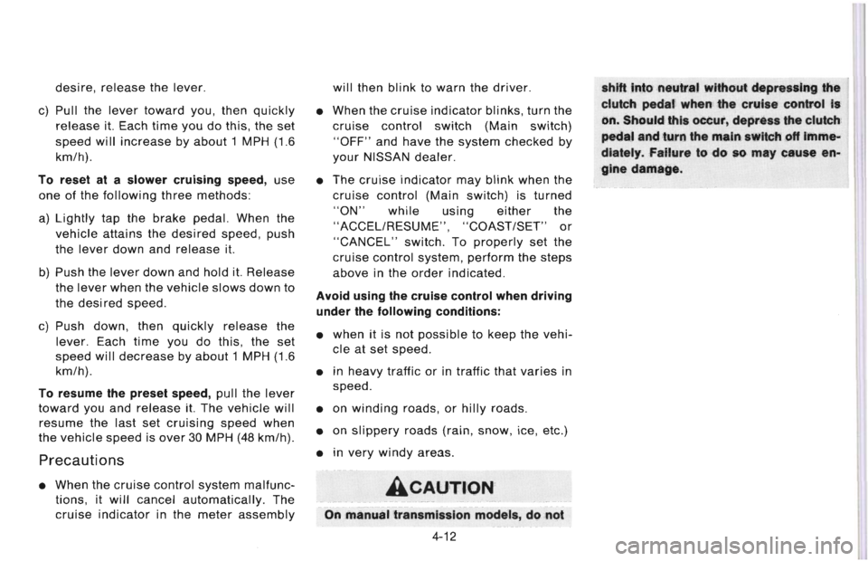 NISSAN 300ZX 1996  Owners Manual 