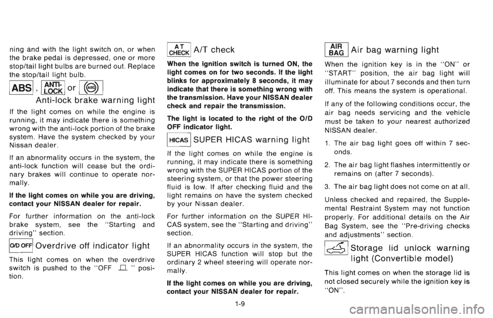 NISSAN 300ZX 1996  Owners Manual 
