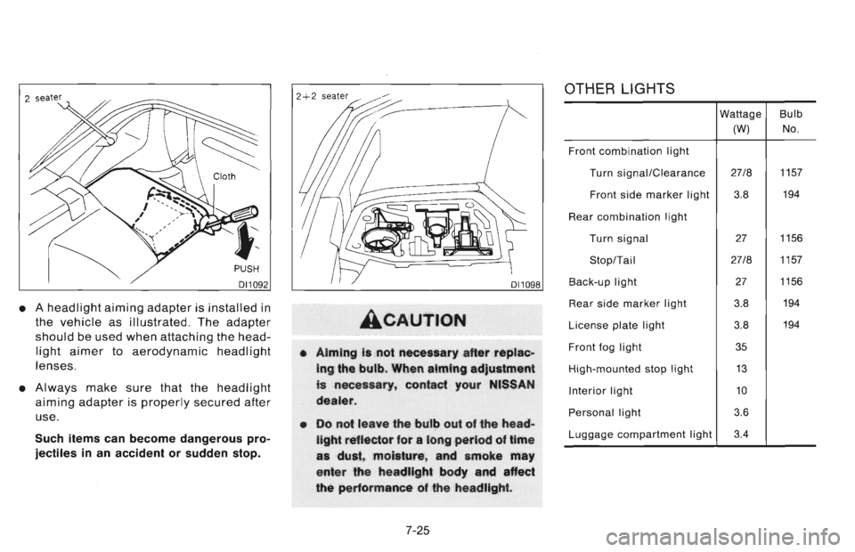 NISSAN 300ZX 1996  Owners Manual 