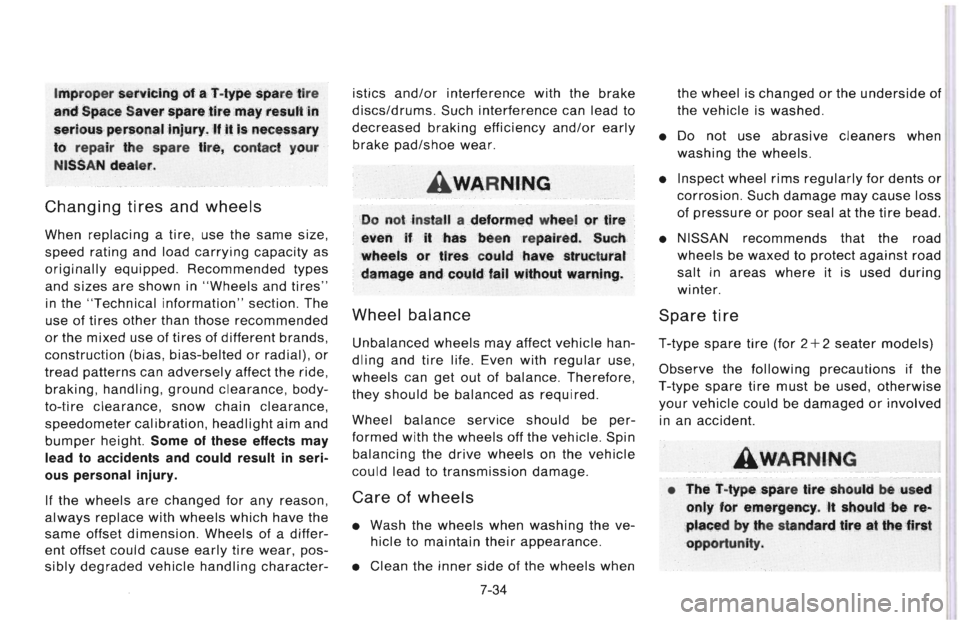 NISSAN 300ZX 1996  Owners Manual 