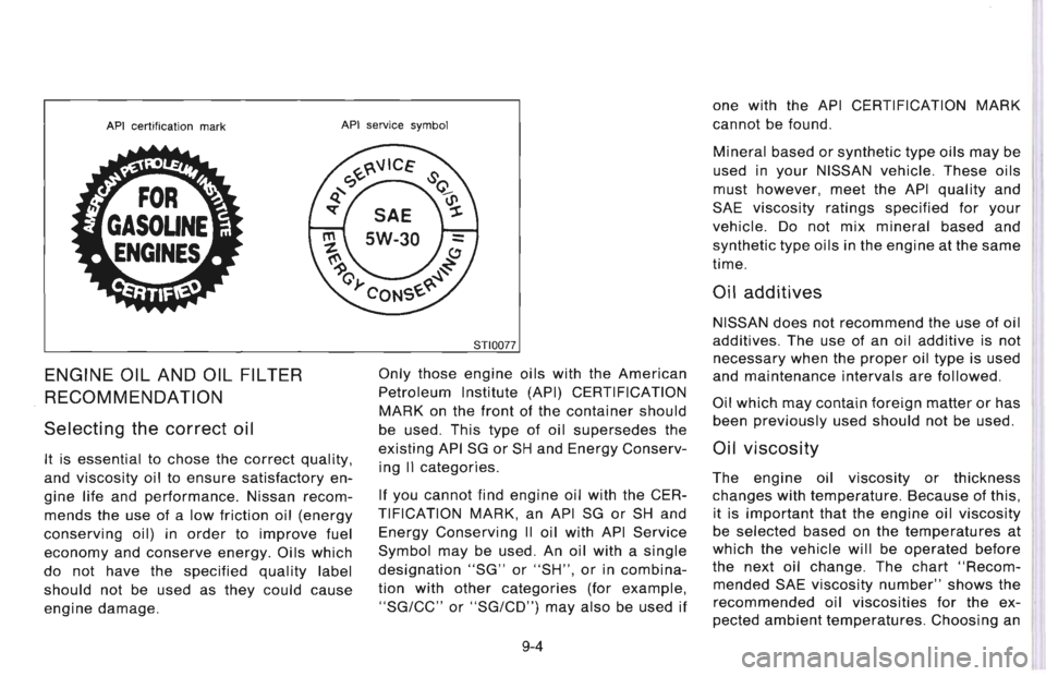 NISSAN 300ZX 1996  Owners Manual 