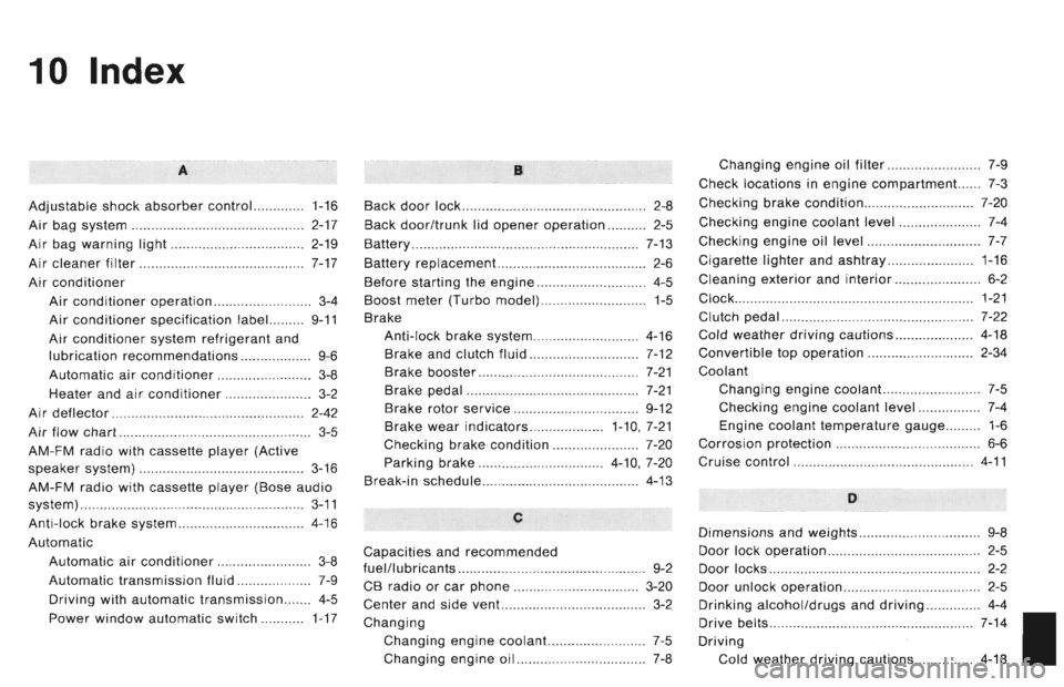 NISSAN 300ZX 1996  Owners Manual 