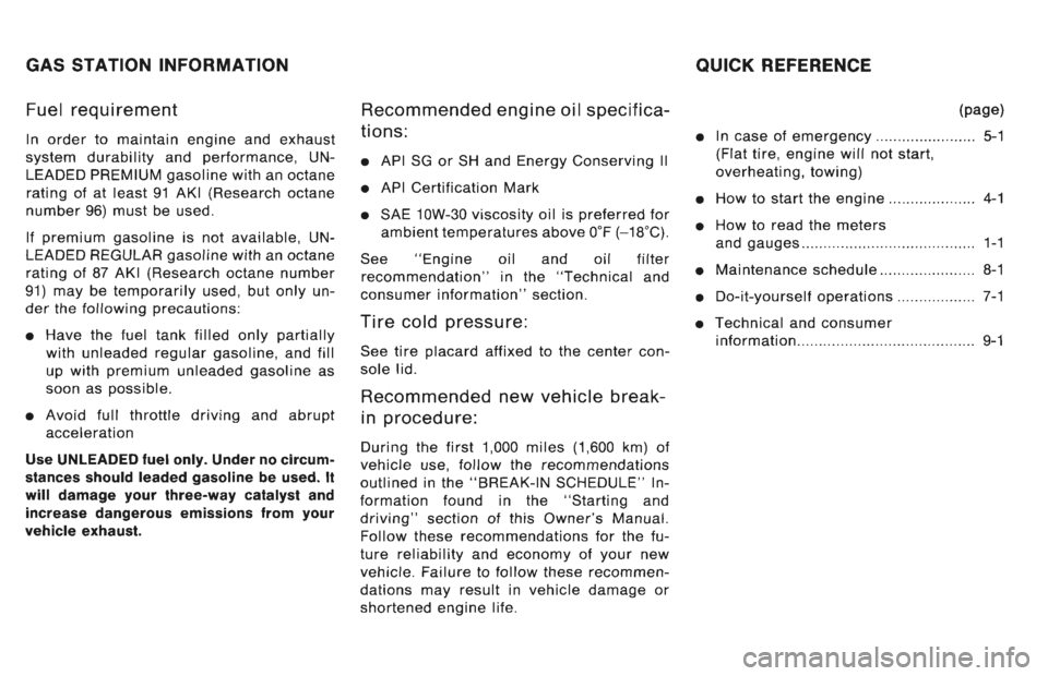 NISSAN 300ZX 1996  Owners Manual 