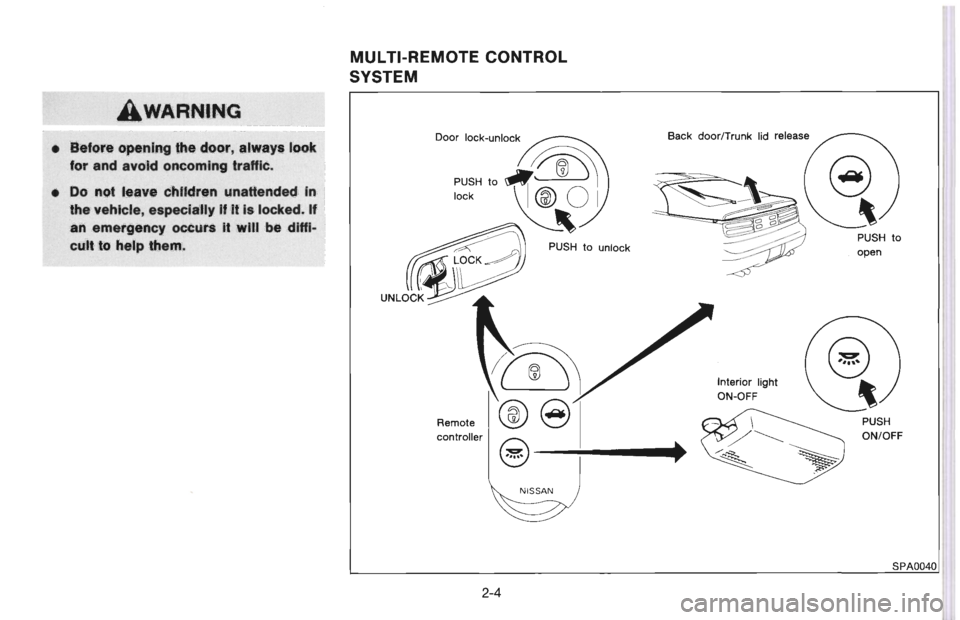 NISSAN 300ZX 1996  Owners Manual 