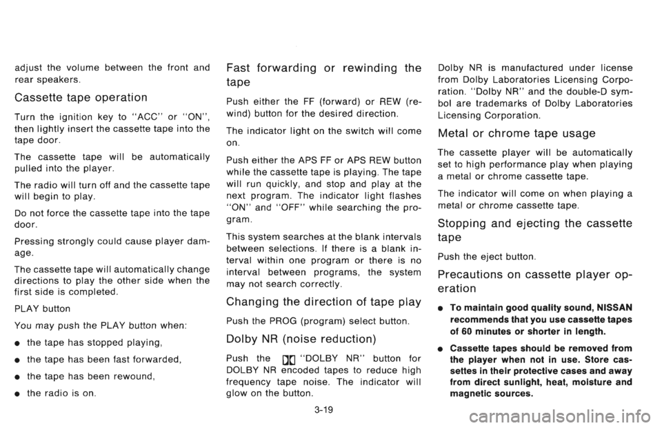 NISSAN 300ZX 1996  Owners Manual 