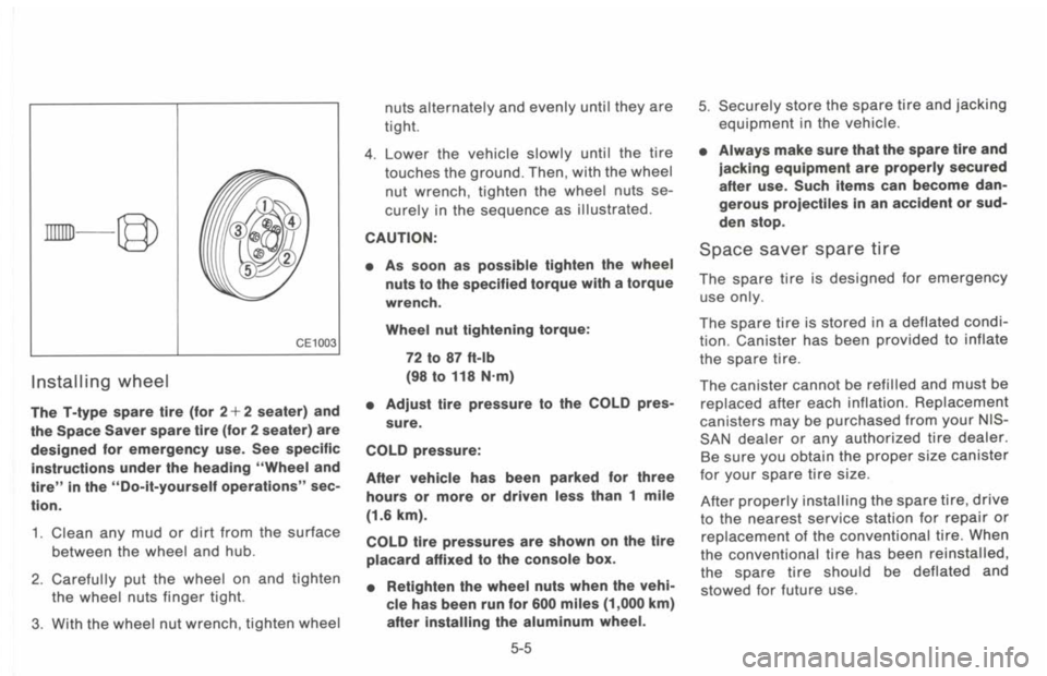 NISSAN 300ZX 1993  Owners Manual 