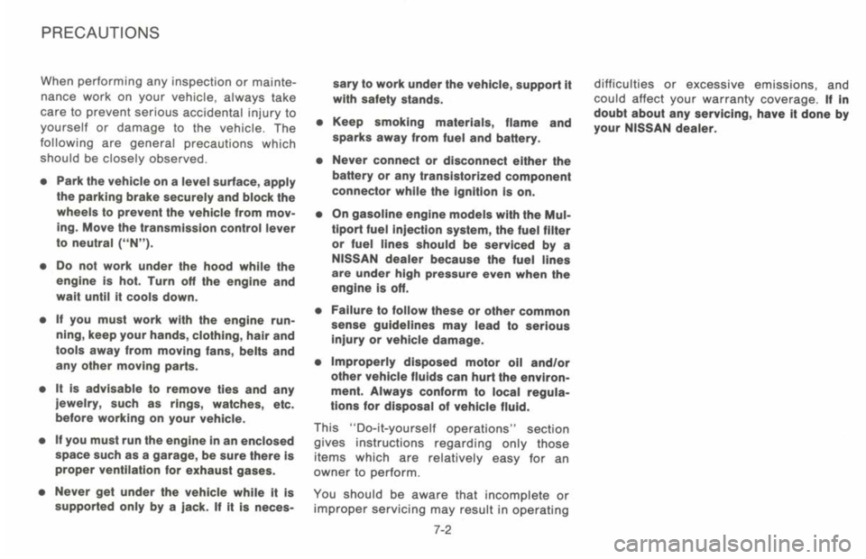 NISSAN 300ZX 1993  Owners Manual 