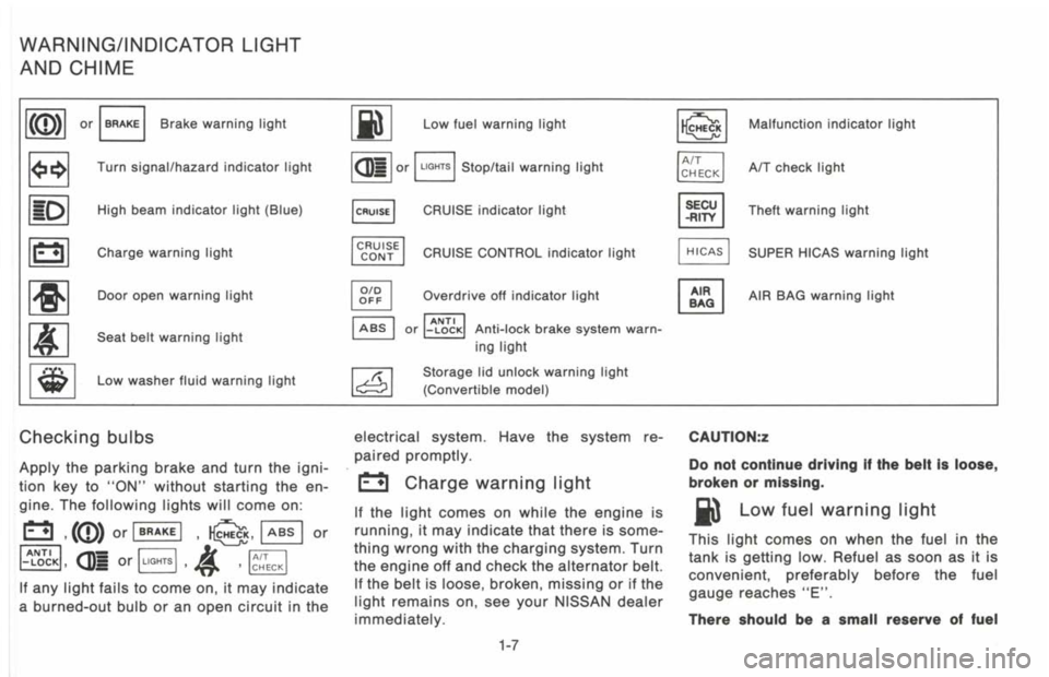 NISSAN 300ZX 1993  Owners Manual 