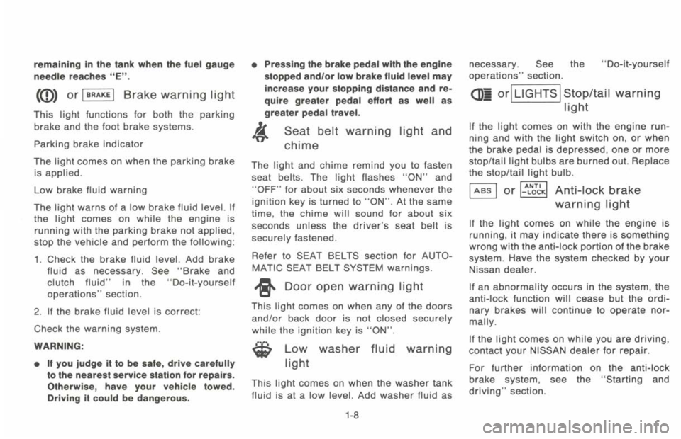 NISSAN 300ZX 1993  Owners Manual 