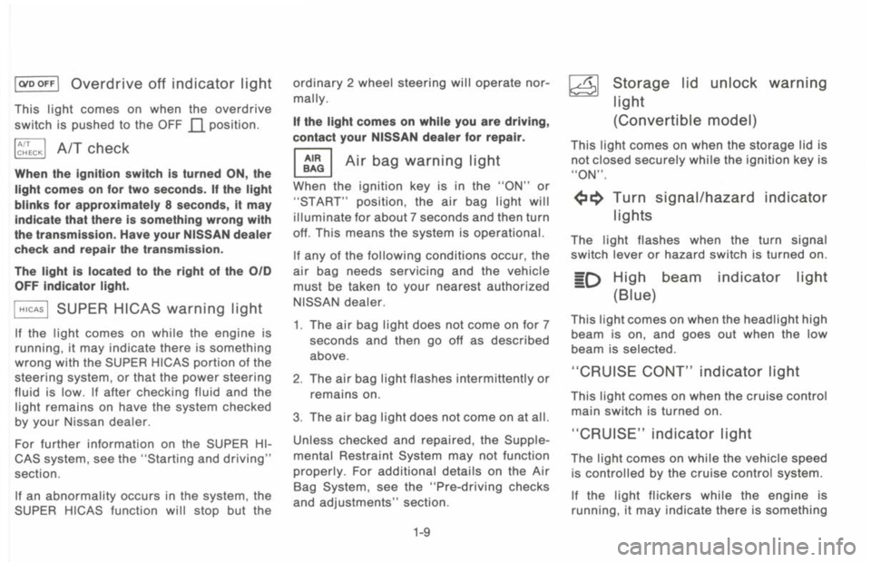 NISSAN 300ZX 1993  Owners Manual 