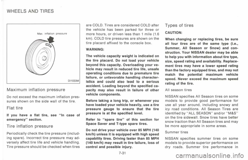 NISSAN 300ZX 1993  Owners Manual 