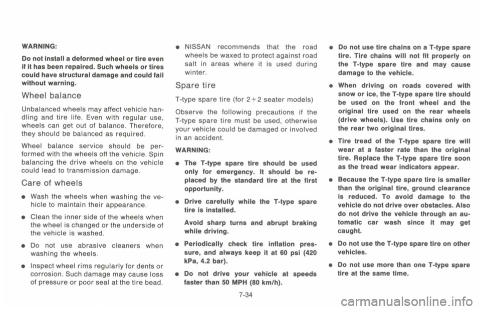 NISSAN 300ZX 1993  Owners Manual 