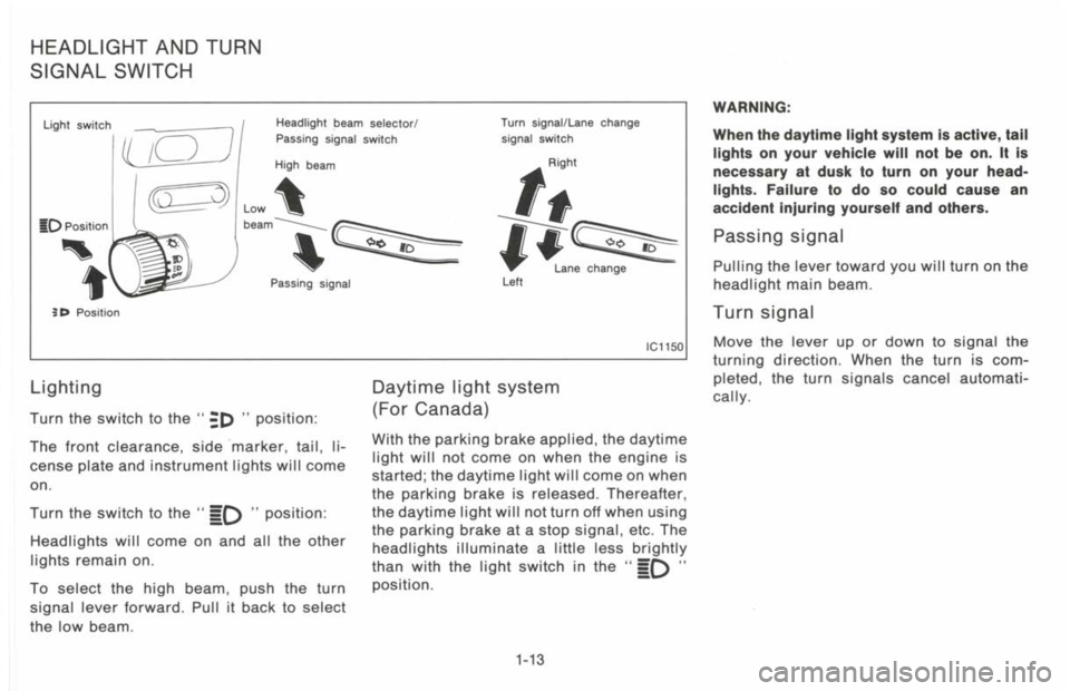 NISSAN 300ZX 1993  Owners Manual 