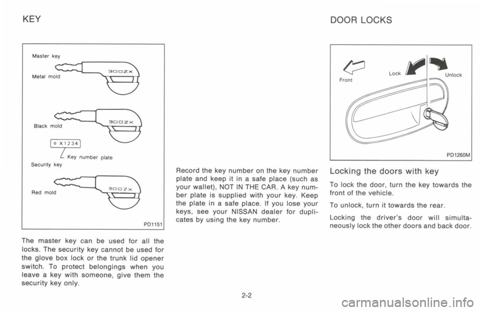 NISSAN 300ZX 1993  Owners Manual 