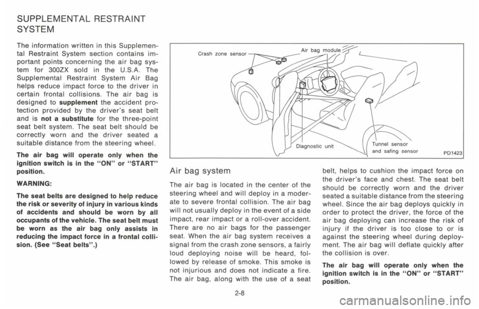 NISSAN 300ZX 1993  Owners Manual 