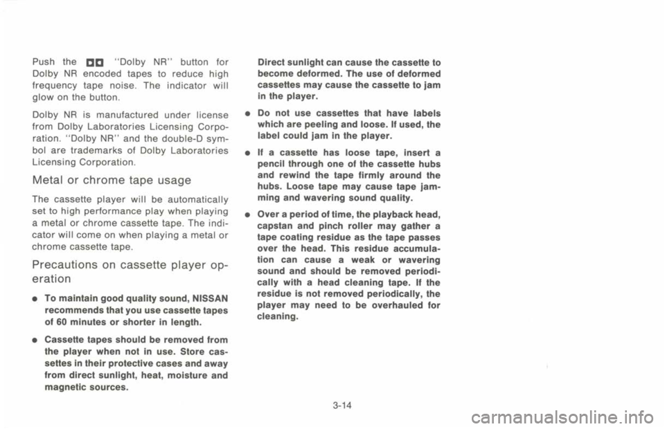 NISSAN 300ZX 1993  Owners Manual 