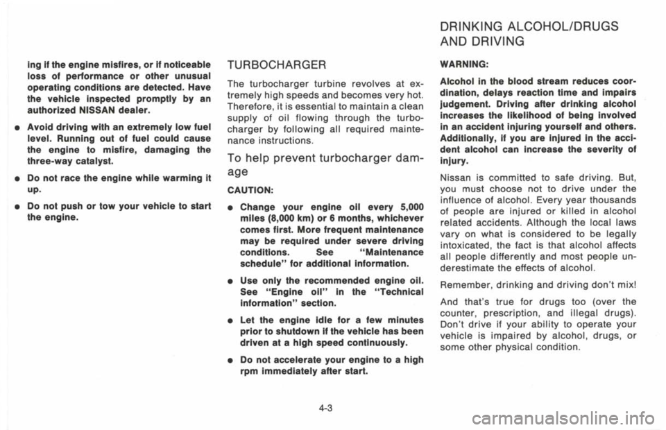 NISSAN 300ZX 1993  Owners Manual 