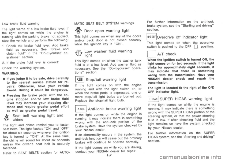 NISSAN 300ZX 1992  Owners Manual 