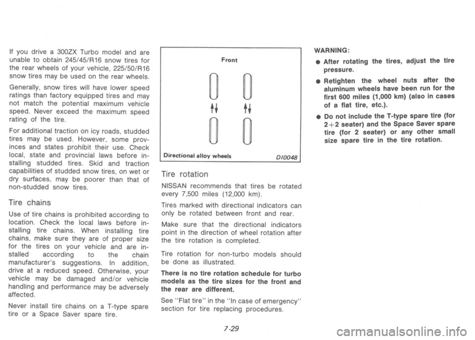 NISSAN 300ZX 1992  Owners Manual 