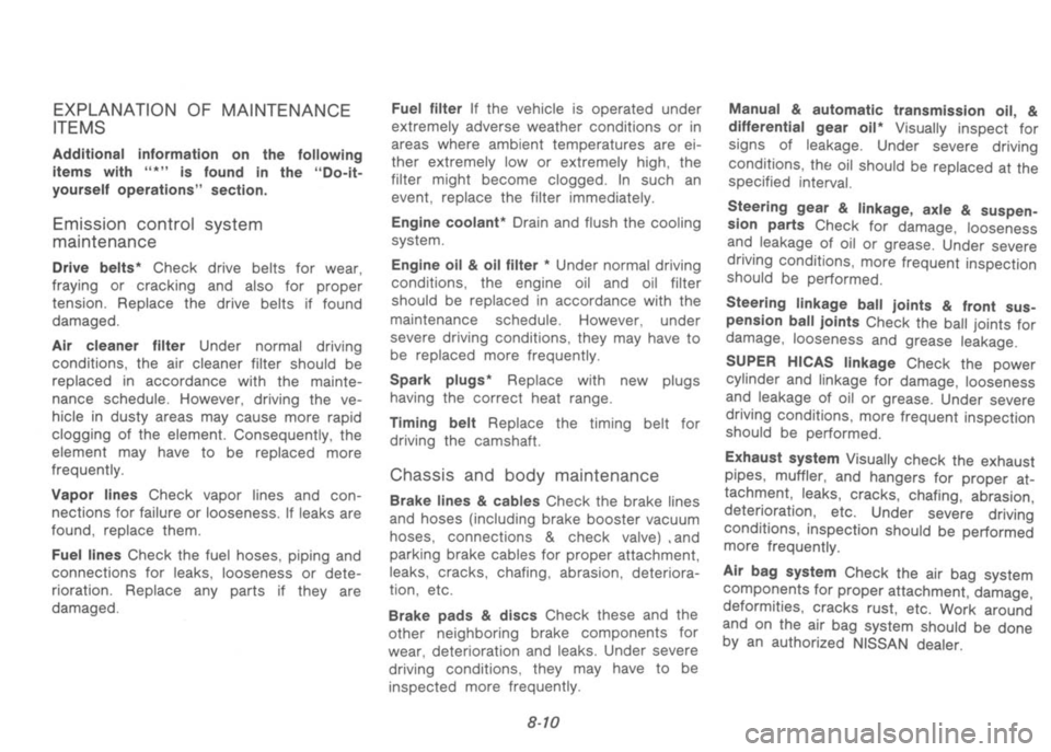 NISSAN 300ZX 1992  Owners Manual 