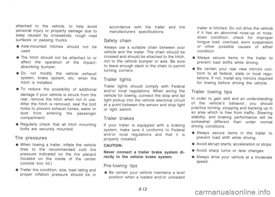 NISSAN 300ZX 1992  Owners Manual 