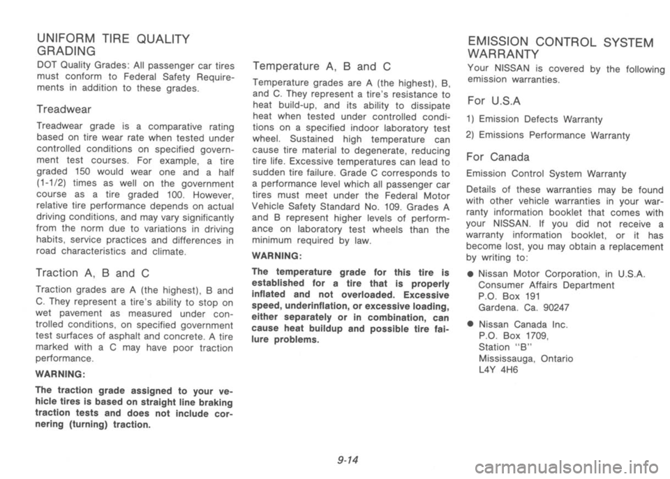 NISSAN 300ZX 1992  Owners Manual 