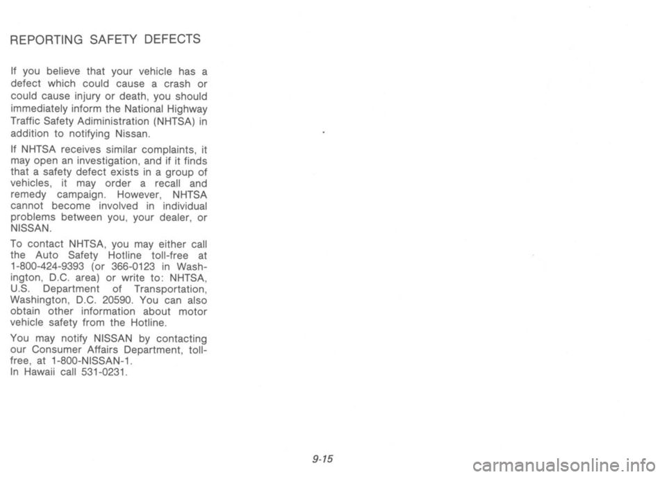 NISSAN 300ZX 1992  Owners Manual 