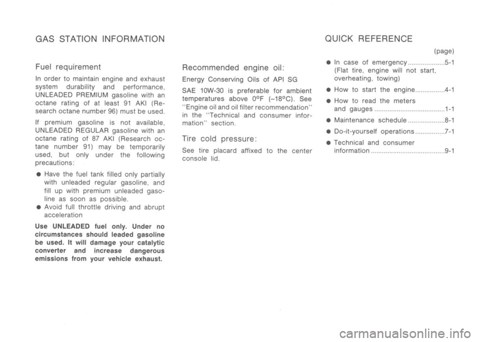 NISSAN 300ZX 1992  Owners Manual 
