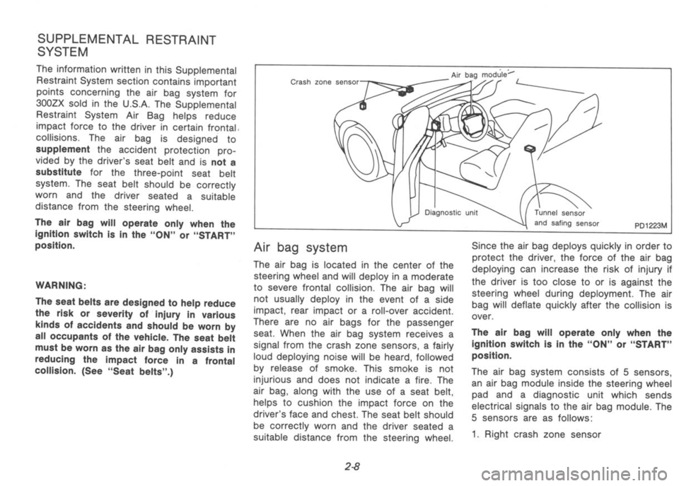 NISSAN 300ZX 1992  Owners Manual 