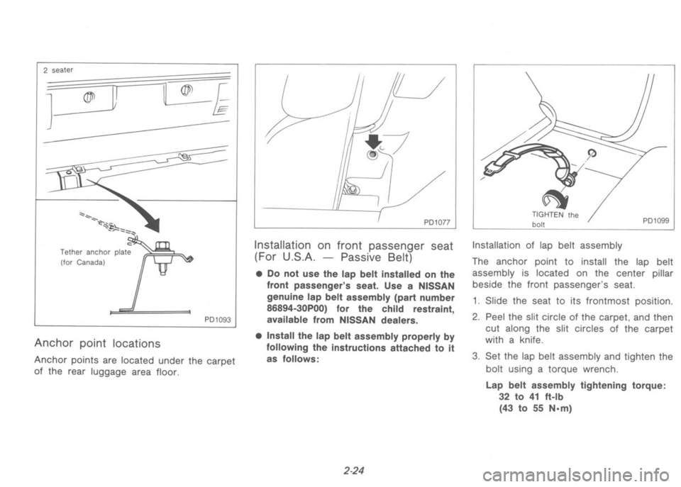 NISSAN 300ZX 1992  Owners Manual 