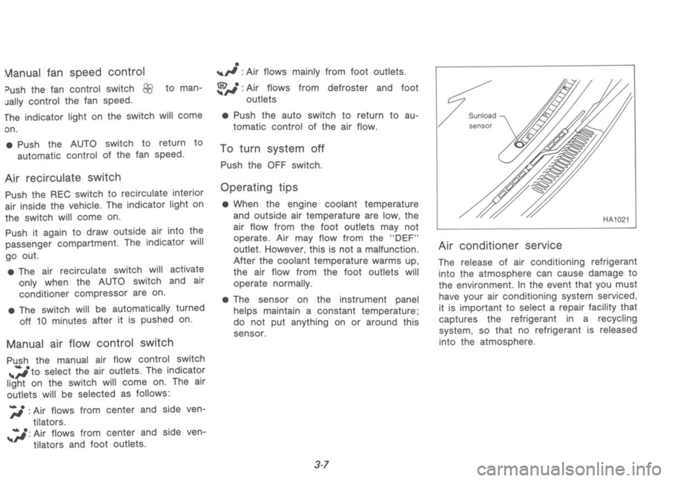 NISSAN 300ZX 1992  Owners Manual 