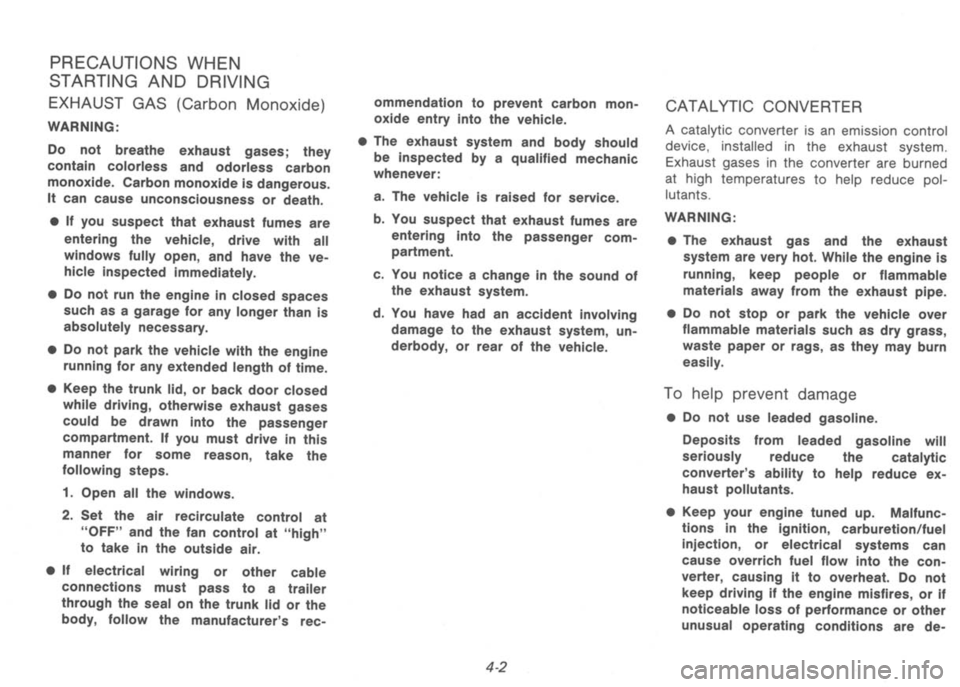 NISSAN 300ZX 1992  Owners Manual 
