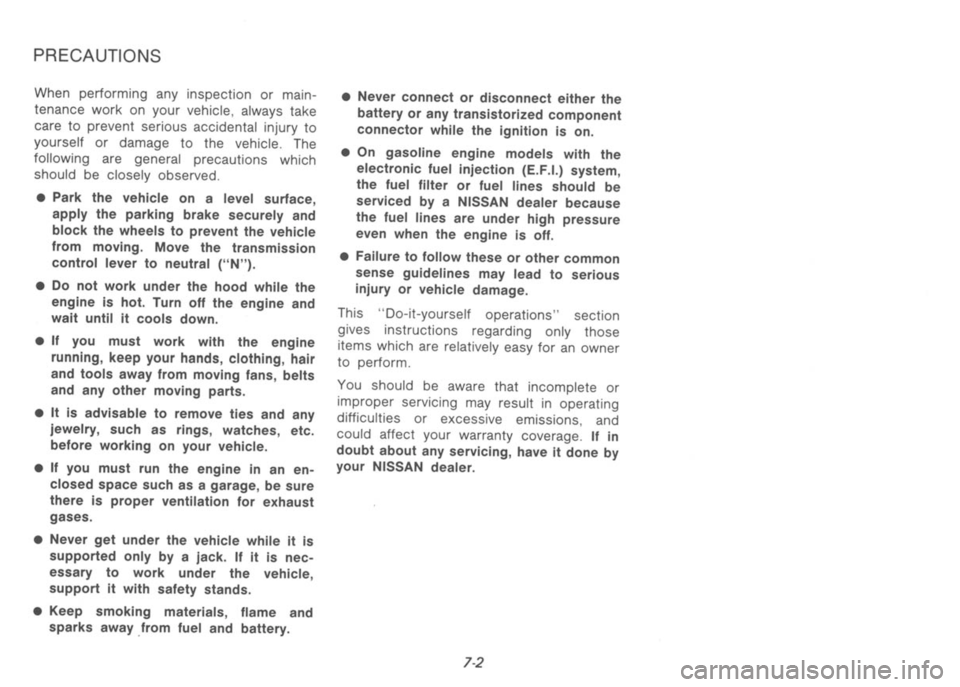 NISSAN 300ZX 1991  Owners Manual 