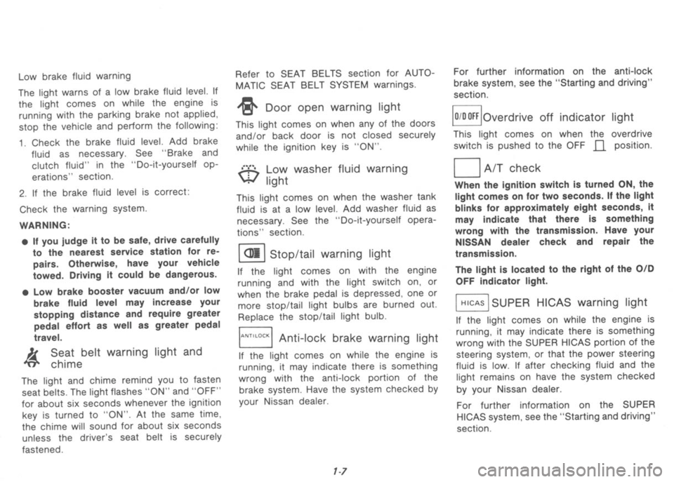 NISSAN 300ZX 1991  Owners Manual 