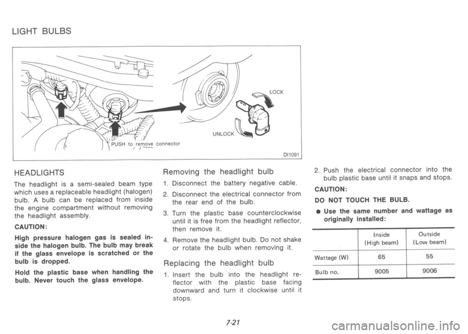 NISSAN 300ZX 1991  Owners Manual 