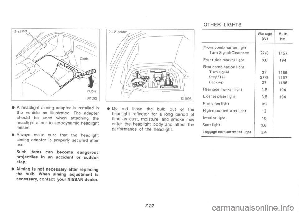 NISSAN 300ZX 1991  Owners Manual 