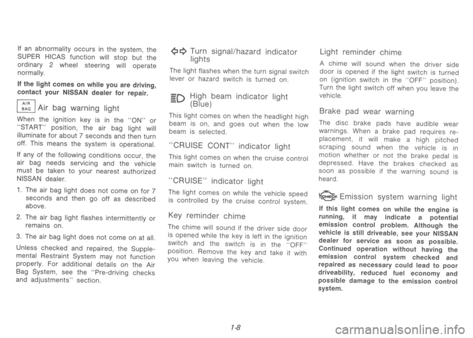 NISSAN 300ZX 1991  Owners Manual 