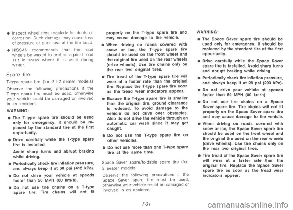 NISSAN 300ZX 1991  Owners Manual 