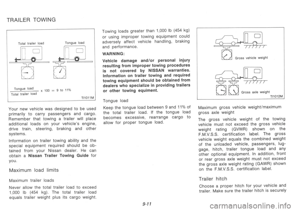 NISSAN 300ZX 1991  Owners Manual 