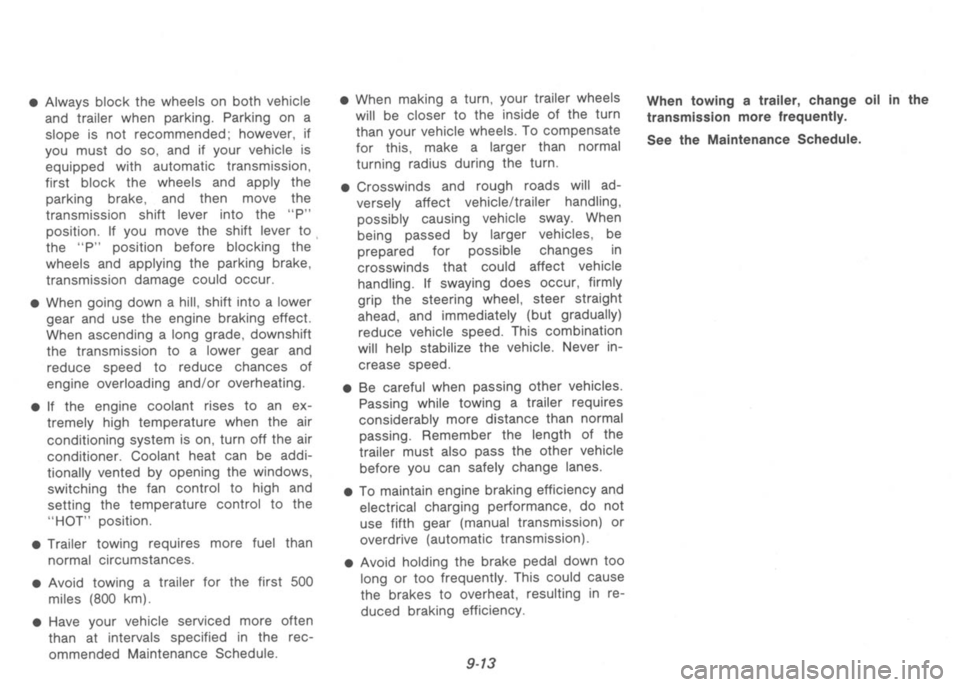 NISSAN 300ZX 1991  Owners Manual 