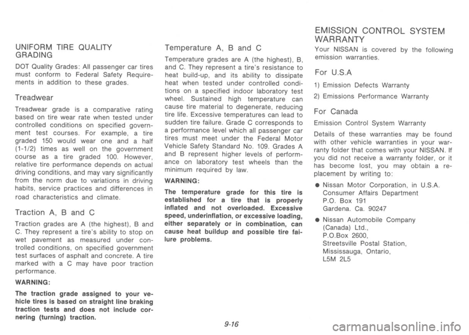 NISSAN 300ZX 1991  Owners Manual 