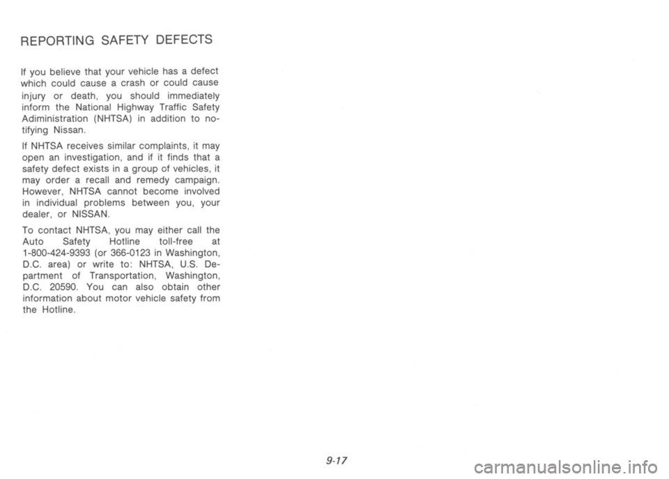 NISSAN 300ZX 1991  Owners Manual 