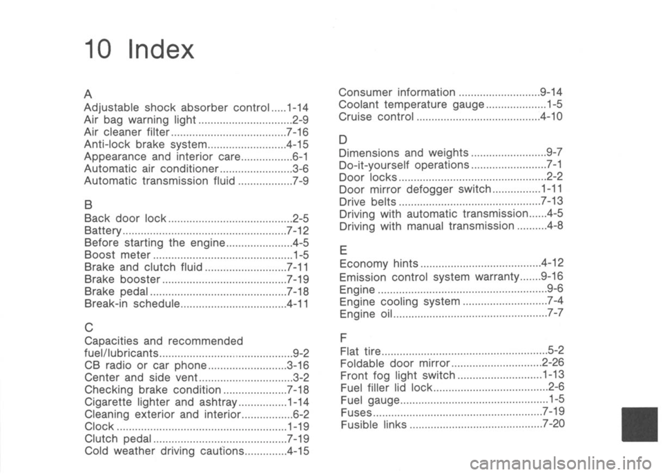 NISSAN 300ZX 1991  Owners Manual 
