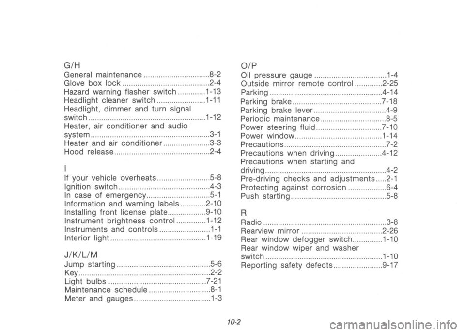 NISSAN 300ZX 1991  Owners Manual 
