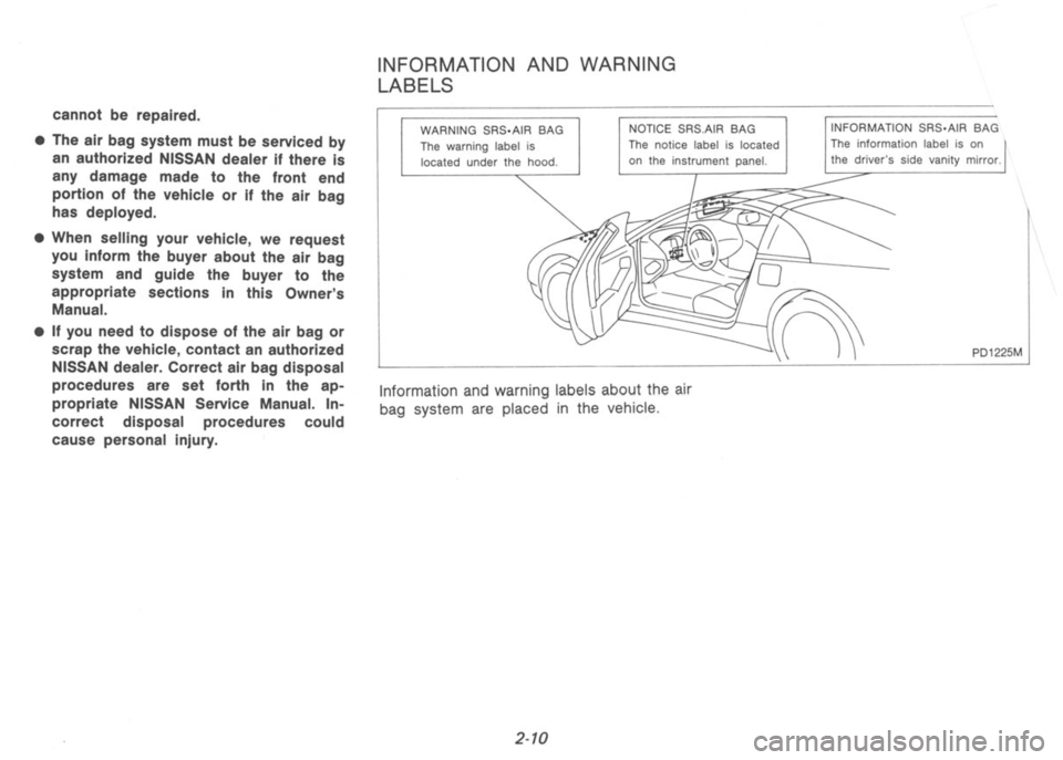 NISSAN 300ZX 1991  Owners Manual 