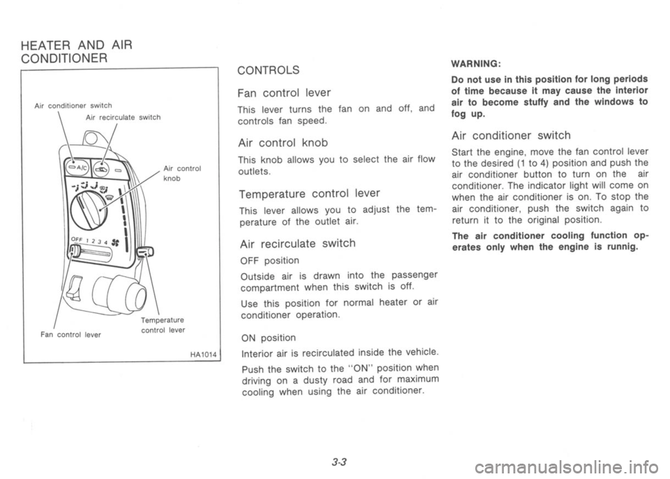 NISSAN 300ZX 1991  Owners Manual 