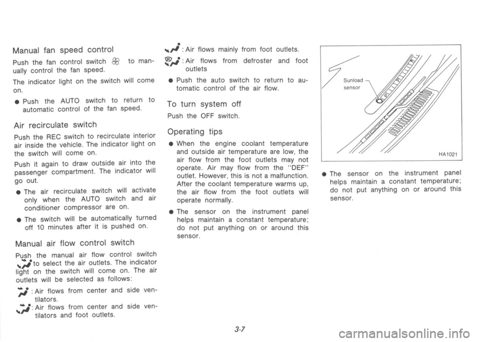 NISSAN 300ZX 1991  Owners Manual 