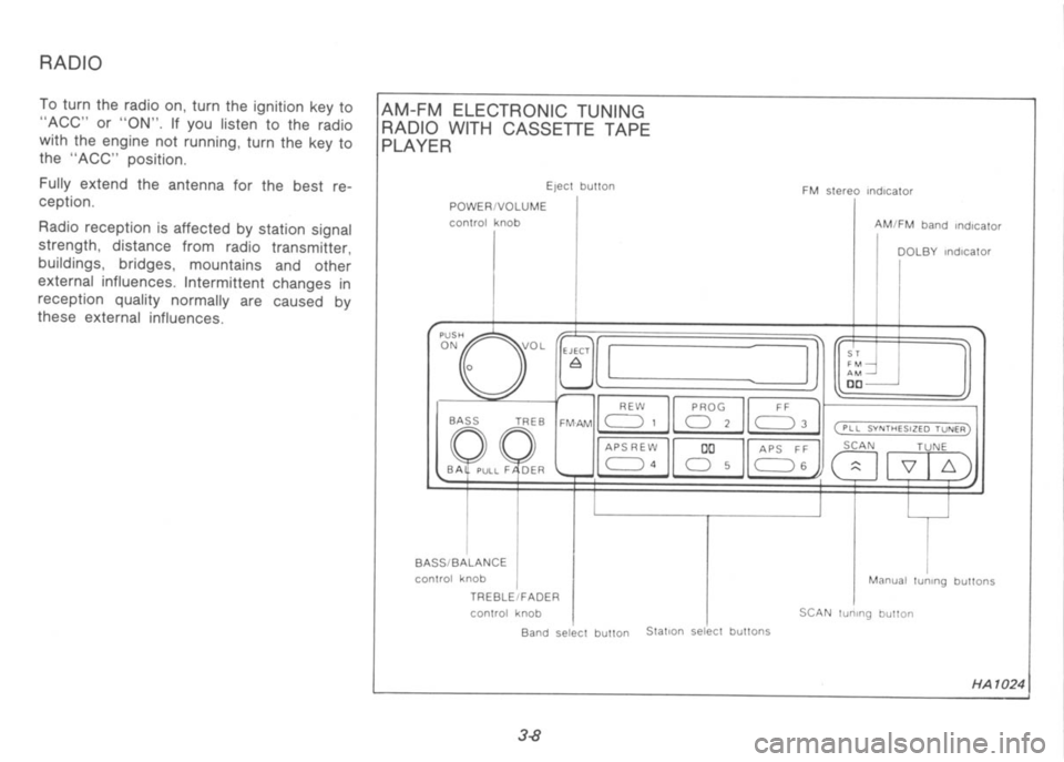 NISSAN 300ZX 1991  Owners Manual 